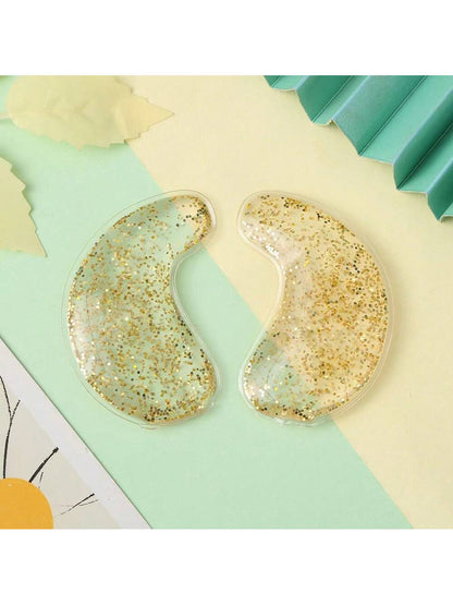 2pcs Cute Gel Eye Mask, Cold Hot Pack, Reusable Cooling Eye Pad, Relieve Eye Fatigue & Dark Circles,School,Back To School,Travel,Travel Essentials,Home Essentials,Eye Mask,Sleep Mask