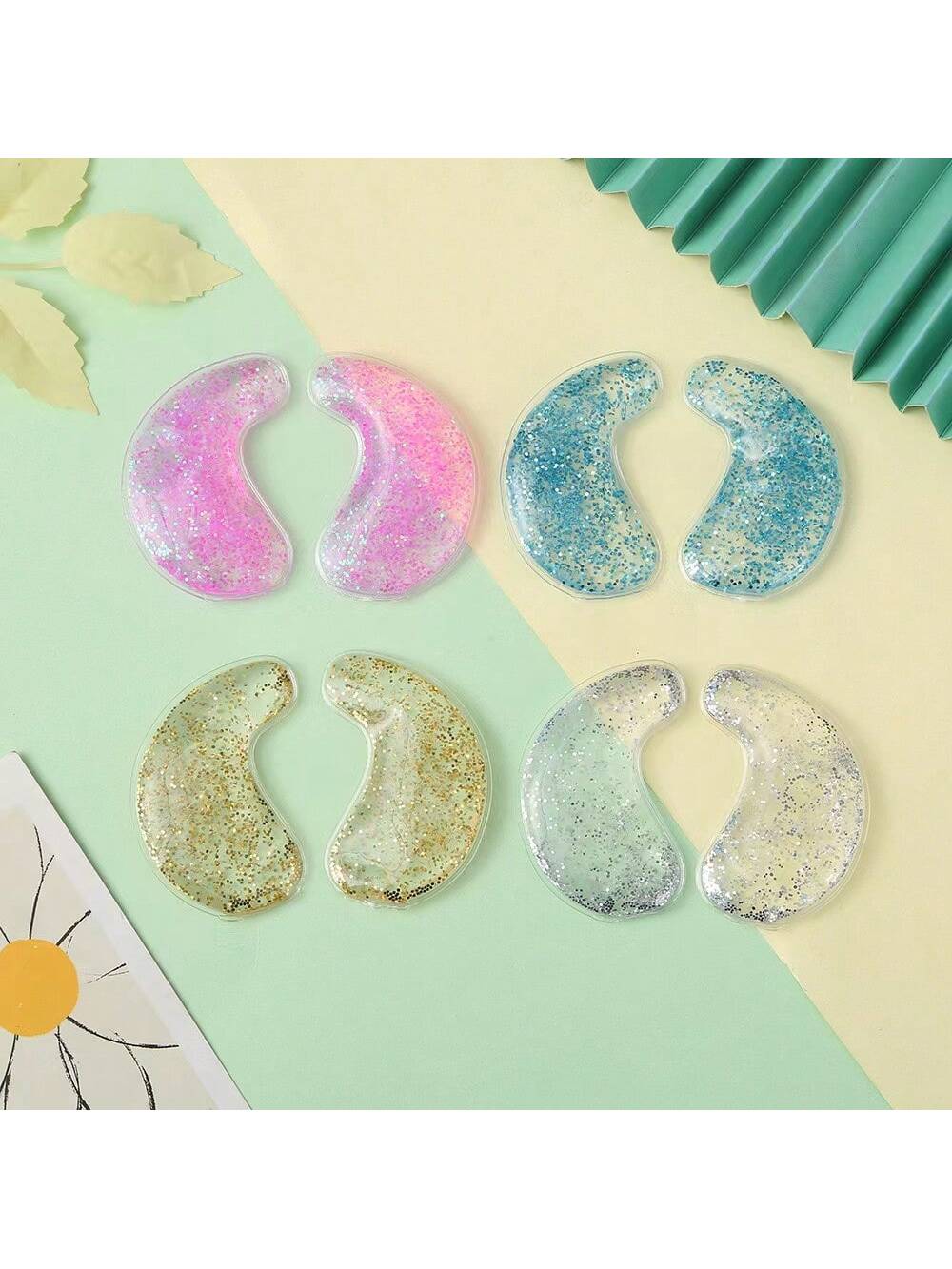2pcs Cute Gel Eye Mask, Cold Hot Pack, Reusable Cooling Eye Pad, Relieve Eye Fatigue & Dark Circles,School,Back To School,Travel,Travel Essentials,Home Essentials,Eye Mask,Sleep Mask