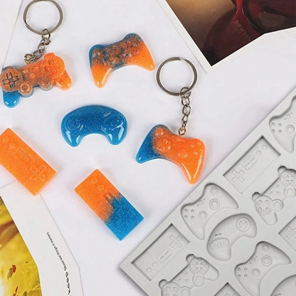 2pcs Game Controller Clay Silicone Molds, Video Game Controller Molds, For DIY Decorations, Handicrafts, Candle And Incense Decorations, Resin Crafts