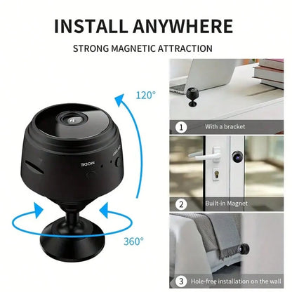 2pcs Mini Camera, High-Definition Hidden Wireless Camera With Bracket, Supporting WIFI Connection, Can Be Controlled By Mobile Application For Viewing And Monitoring, Suitable For Living Room, Office