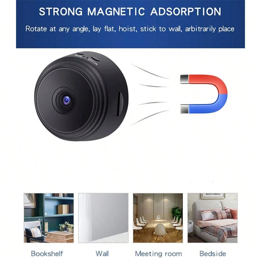 2pcs Mini Camera, High-Definition Hidden Wireless Camera With Bracket, Supporting WIFI Connection, Can Be Controlled By Mobile Application For Viewing And Monitoring, Suitable For Living Room, Office