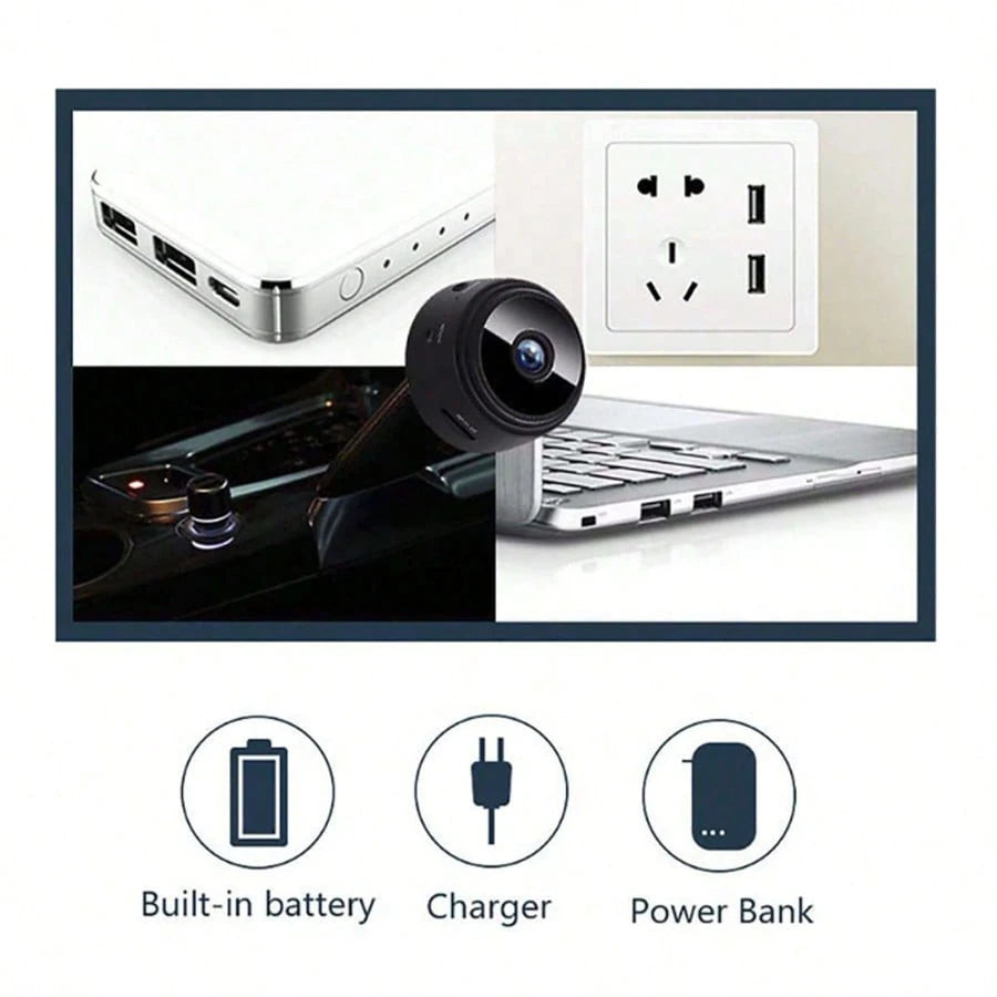 2pcs Mini Camera, High-Definition Hidden Wireless Camera With Bracket, Supporting WIFI Connection, Can Be Controlled By Mobile Application For Viewing And Monitoring, Suitable For Living Room, Office