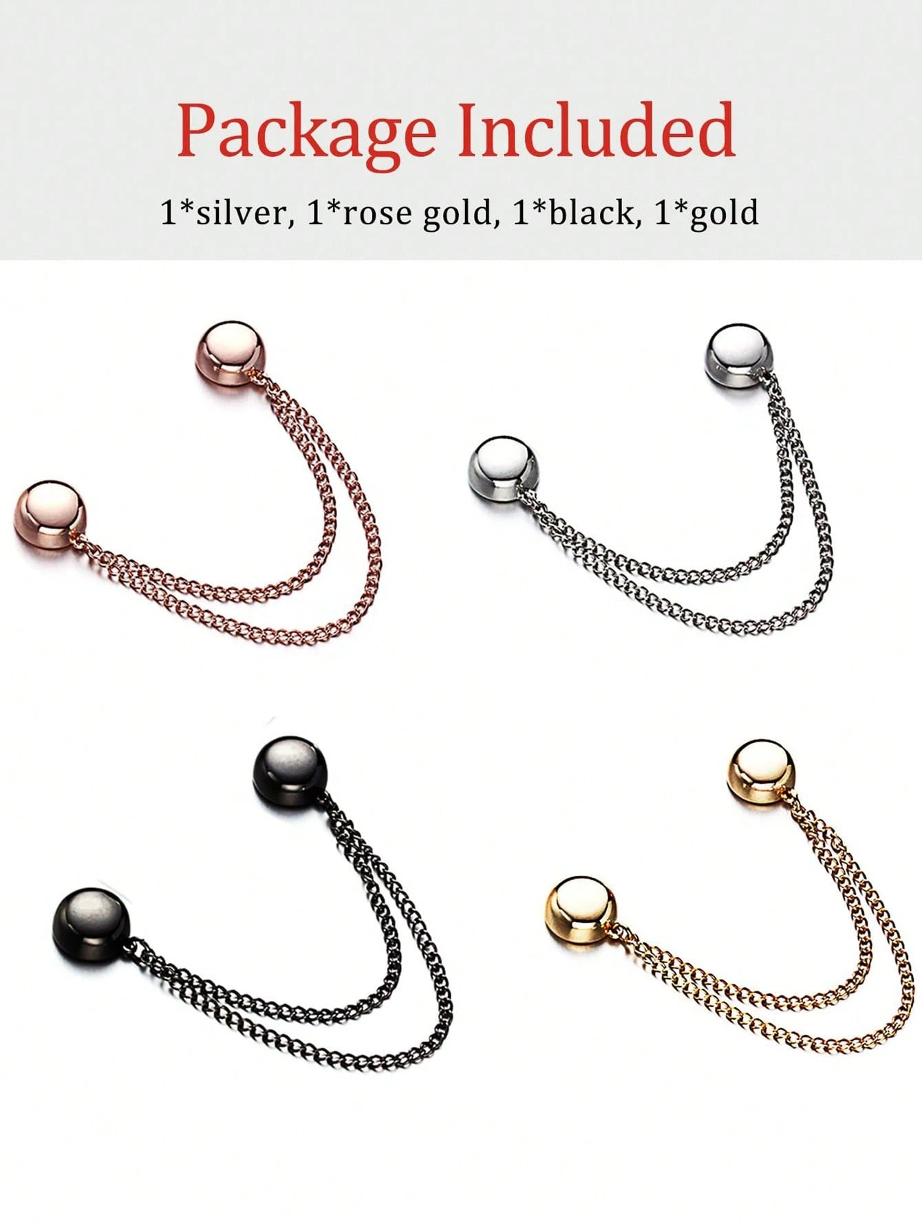 2pcs Multifunctional Magnetic Clothespin, New Magnetic Clothespin, Powerful Turban Magnet With Chain, Shirt Clip Clothespin, Women's Dress Fashion Accessory For Tightening T-Shirt Hems, Collar Hems An