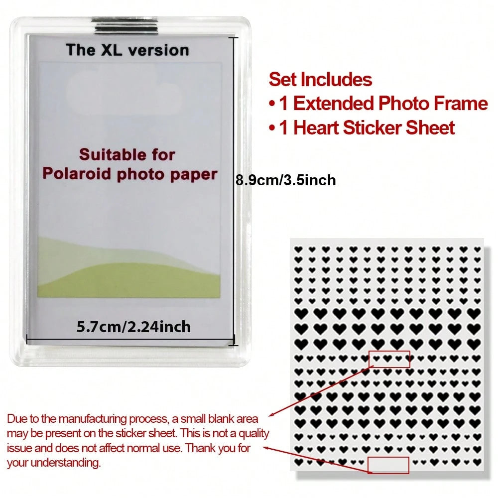 2pcs (No Need To Cut, Frame + DIY Heart Stickers Can Be Pasted On Frame Or Paper)- Car Sun Visor Photo Frame Clip, Personalized DIY Photo Frame, Car Decor, Couple/Family/Pet Memorial Photo Frame, Cli