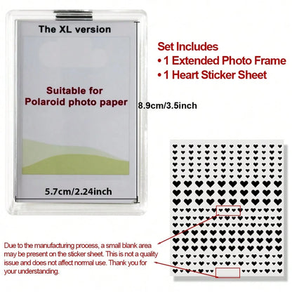 2pcs (No Need To Cut, Frame + DIY Heart Stickers Can Be Pasted On Frame Or Paper)- Car Sun Visor Photo Frame Clip, Personalized DIY Photo Frame, Car Decor, Couple/Family/Pet Memorial Photo Frame, Cli