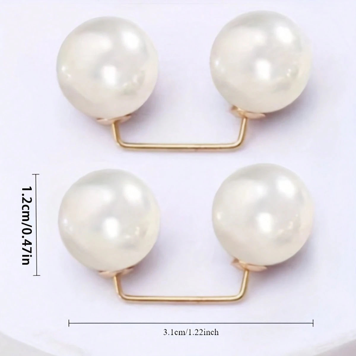 2pcs Pearl Jeans Ankle Clip, Chest Anti Light Needle, Anti Stepping Slipper Buckle, Pants Length Adjuster
