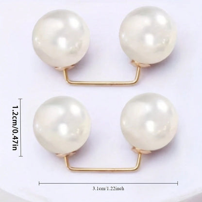 2pcs Pearl Jeans Ankle Clip, Chest Anti Light Needle, Anti Stepping Slipper Buckle, Pants Length Adjuster