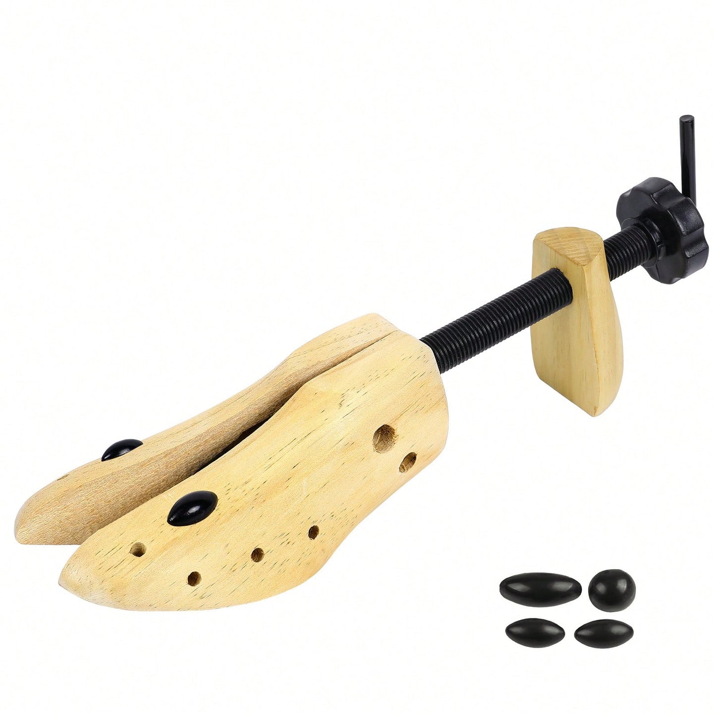 2pcs Professional 2-Way Premium Shoe Stretcher Wooden Shoe Trees, Adjustable Length & Width Durable Shoe Shaper For Men And Women