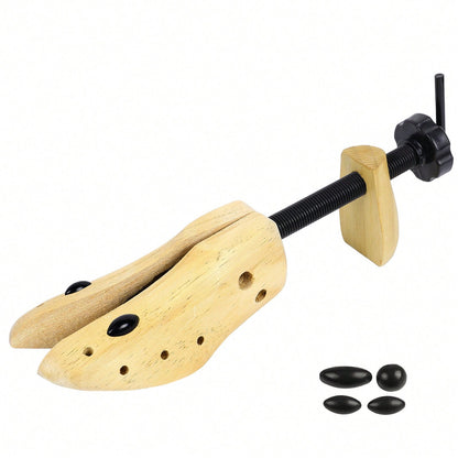2pcs Professional 2-Way Premium Shoe Stretcher Wooden Shoe Trees, Adjustable Length & Width Durable Shoe Shaper For Men And Women