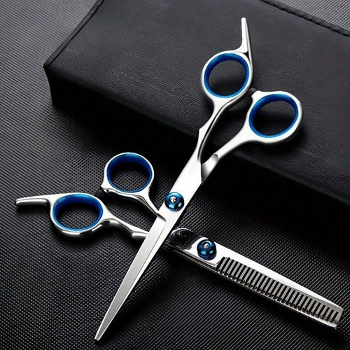 2PCS Professional Hair Cutting Scissors Set- Salon-Grade Stainless Steel Shears For Home & DIY Haircuts- Sharp Blades For Thinning, Trimming, Styling- Barber & Hairstylist Tools