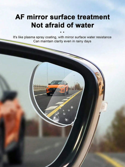 2pcs Rearview Mirror Blind Spot Mirror, Adjustable Vision, Heart, Fan, Round Shapes, Car Decorative Mirror