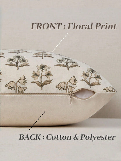 2pcs/Set 3 Small Flower Throw Pillow Covers, Elegant Floral Style Pillow Covers, Vintage Floral Pillow Covers, Suitable For Same Size Pillow Inserts, Easy To Change And Wash, Great Gift Choice For Spr