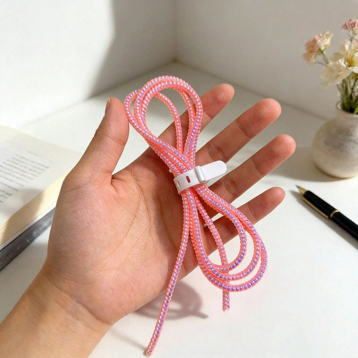 2pcs/Set Anti-Winding Data Cable Protector & Ties, Universal Silicone Spiral Cable Saver And USB Wire Protection, Charger Cord Organizer, Durable Cable Winder For Multiple Charging Cables, Desktop Wir