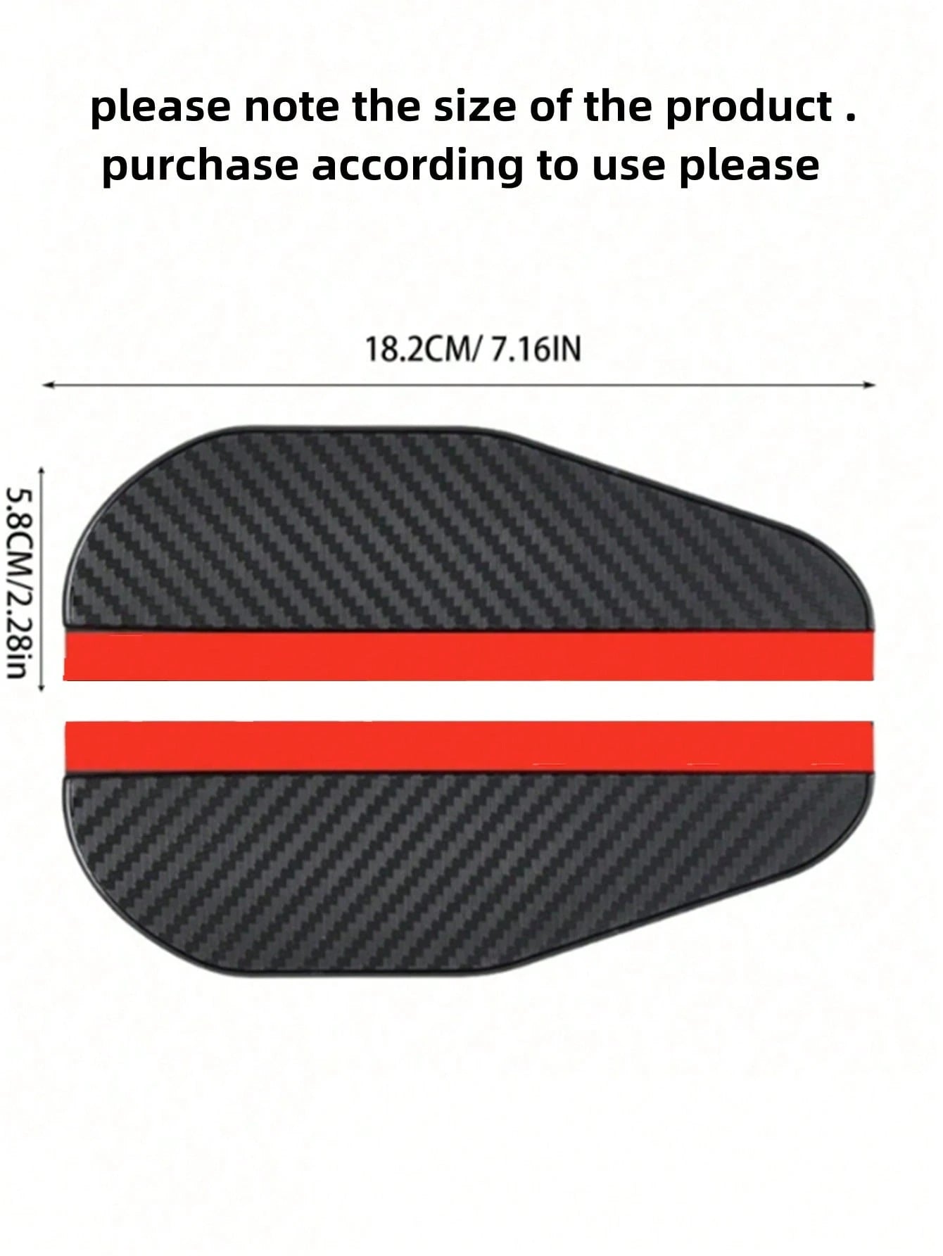 2pcs/Set Car Rear View Mirror Rain Visor Guard, Carbon Fiber Rear View Side Mirror Rain Eyebrow Universal Black Sticker Side Mirror Rain Eyebrow Rear View Mirror Cover Sun Visor Accessories For Cars S