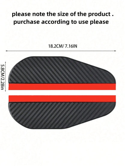 2pcs/Set Car Rear View Mirror Rain Visor Guard, Carbon Fiber Rear View Side Mirror Rain Eyebrow Universal Black Sticker Side Mirror Rain Eyebrow Rear View Mirror Cover Sun Visor Accessories For Cars S