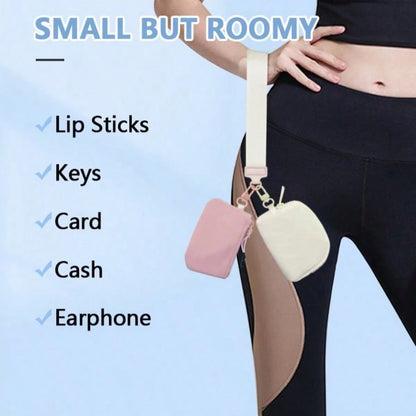 2pcs/Set Multi-Functional Lightweight Waterproof Nylon Wrist Pouch Wallet Fashion Sports Dual Pocket Coin Purse Card Holder Key Ring Bag For Women Wallet Mini Wallet Purse Wallet Wristlet Wallet Coin