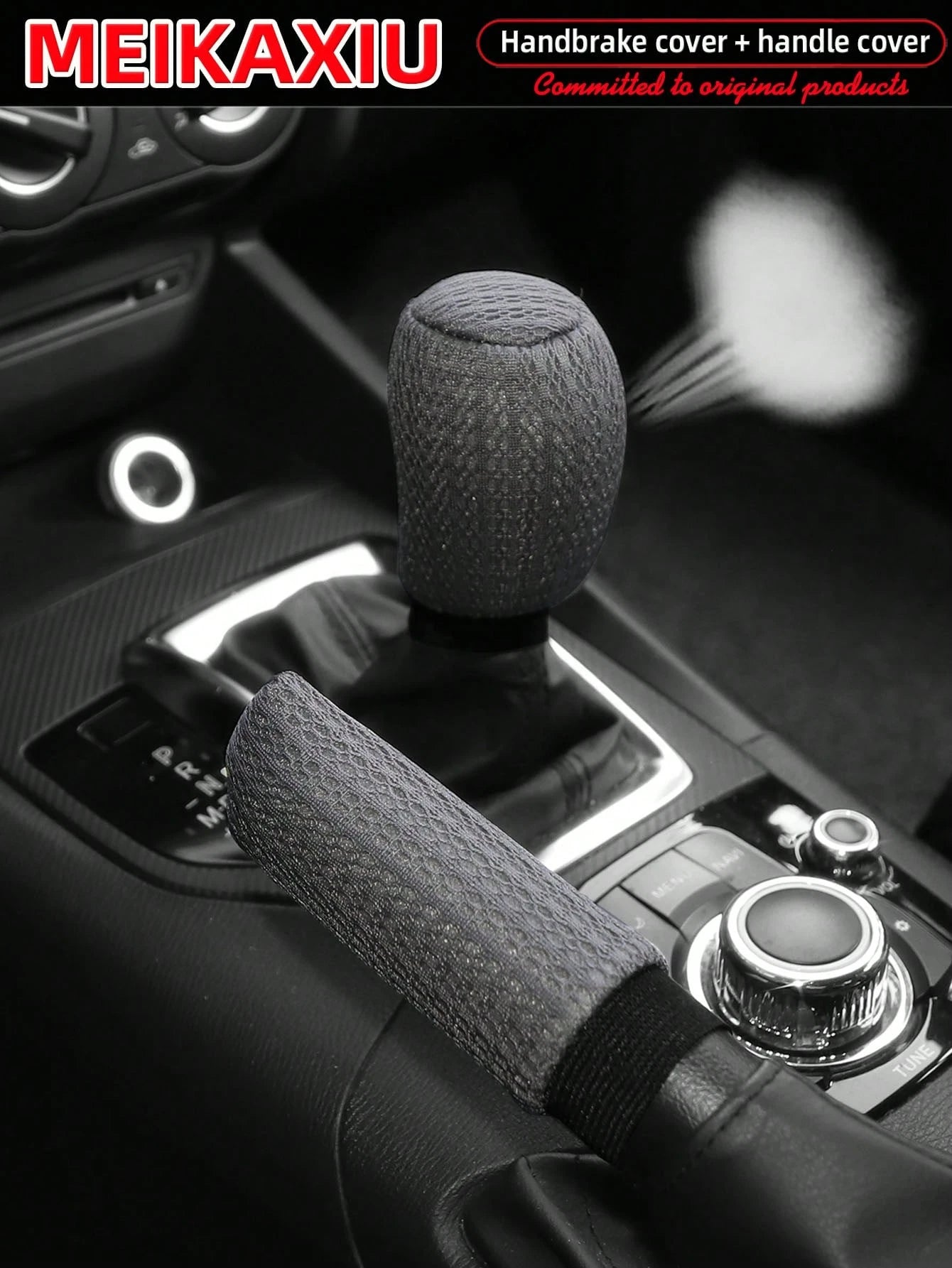 2pcs/Set New Breathable Summer Mesh Handbrake Gear Shift Cover Car Decorative Accessories