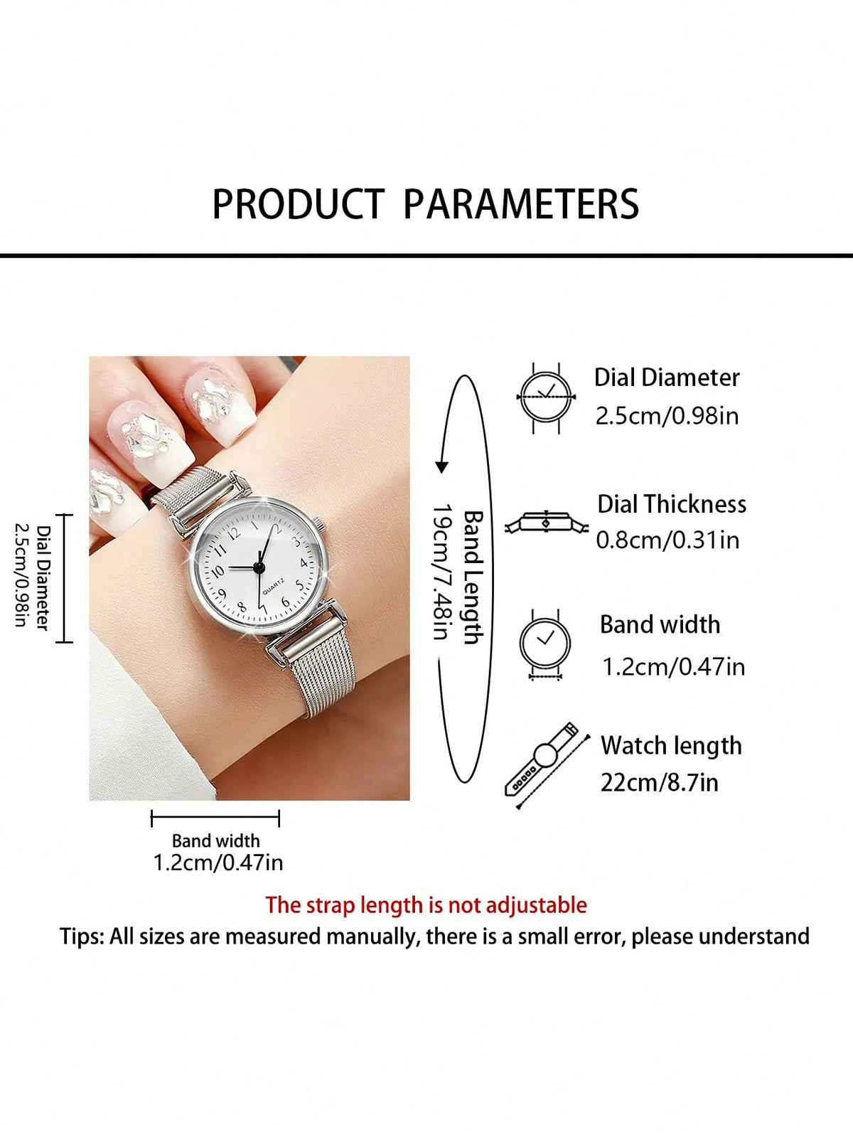 2pcs Simple Casual Women's Quartz Watches, Women's Minimalist Cool Style Infinity Symbol Quartz Watch Set, Including Silver Mesh Strap Watches With White Dial And Numeric Markers. Infinity Symbol Silv