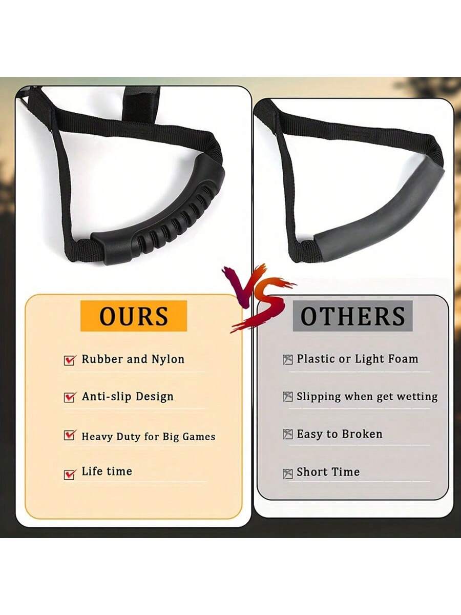 2pcs Upgraded Reflective Deer Drag Rope With Non-Slip Rubber Handle, Adjustable Length Deer Tie-Down Strap, Animal Restraint Drag Rope