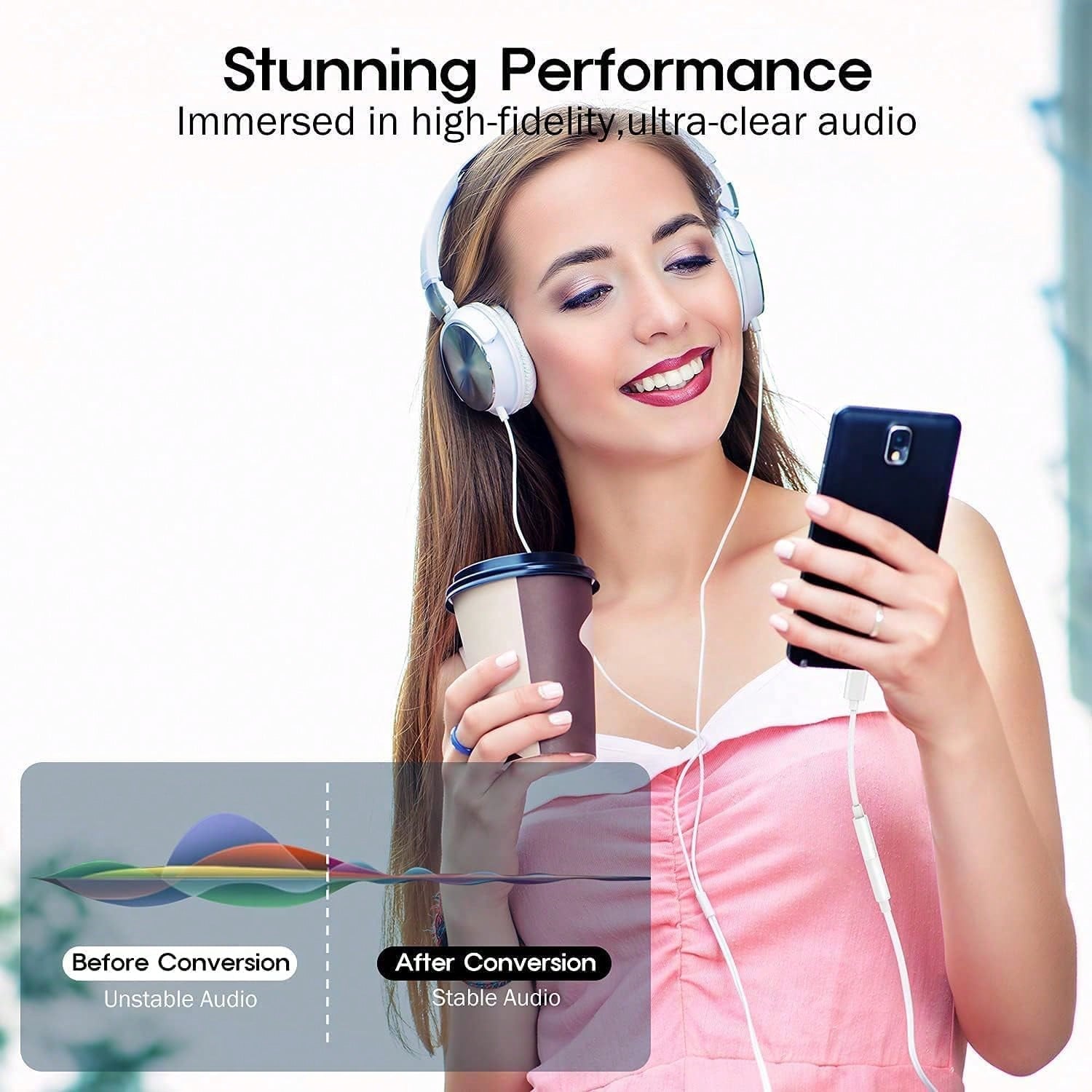 2pcs USB-C To 3.5mm Headphone Jack Adapter, Aux Audio Dongle Cable Compatible With IPhone 16 Pro Max/16 Pro/16 Plus/16/15, S25/S24/S23/S22/S21 Ultra Plus, Series
