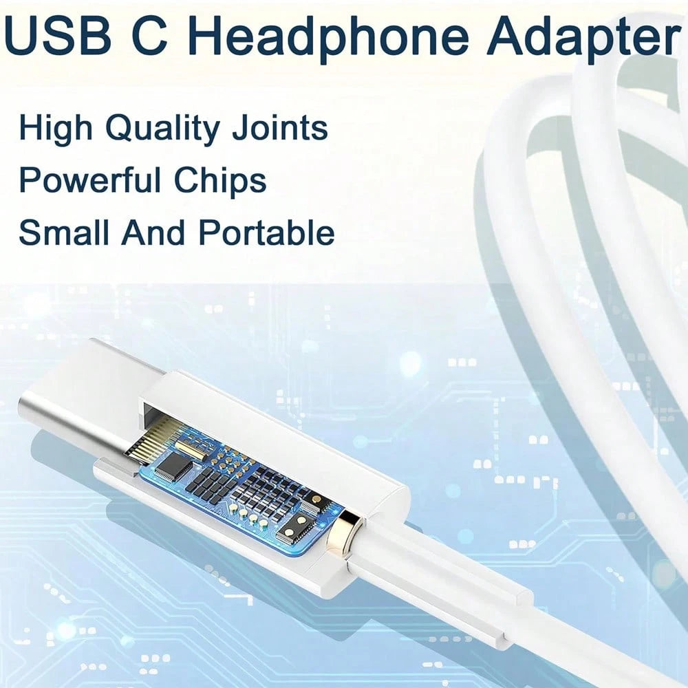 2pcs USB-C To 3.5mm Headphone Jack Adapter, Aux Audio Dongle Cable Compatible With IPhone 16 Pro Max/16 Pro/16 Plus/16/15, S25/S24/S23/S22/S21 Ultra Plus, Series
