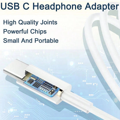 2pcs USB-C To 3.5mm Headphone Jack Adapter, Aux Audio Dongle Cable Compatible With IPhone 16 Pro Max/16 Pro/16 Plus/16/15, S25/S24/S23/S22/S21 Ultra Plus, Series