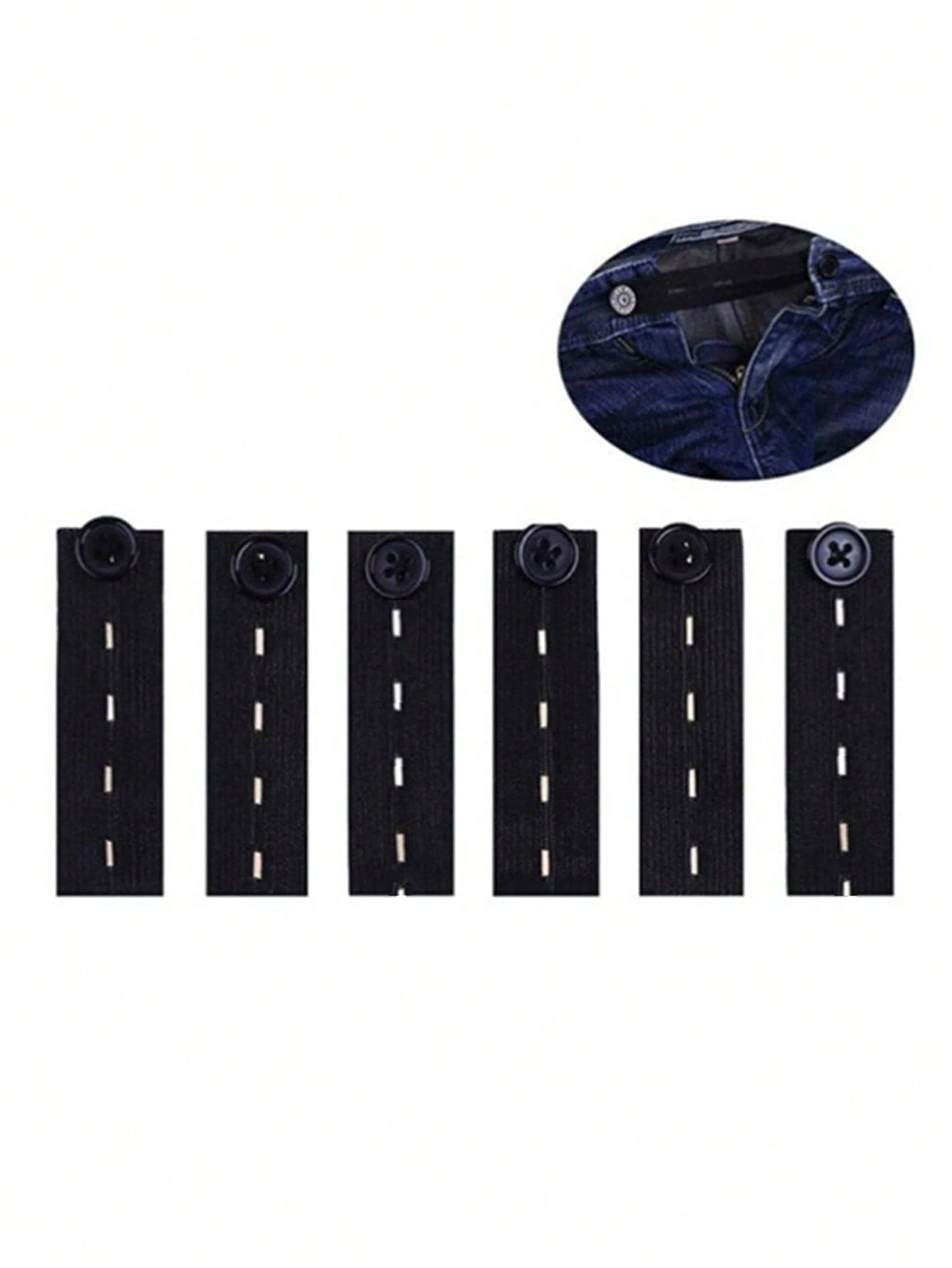 2pcs Waistband Extender Buckle, Elastic Adjustable Pants Extension, Maternity Pants Stretch Button
