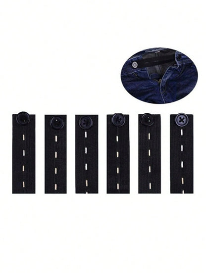 2pcs Waistband Extender Buckle, Elastic Adjustable Pants Extension, Maternity Pants Stretch Button