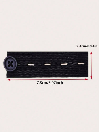2pcs Waistband Extender Buckle, Elastic Adjustable Pants Extension, Maternity Pants Stretch Button