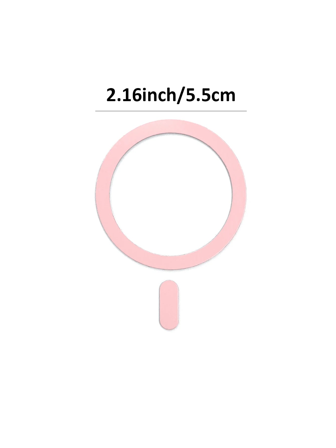 2pcs Wireless Charging Painted Iron Disc Magnetic Rings, Adhesive Magnetic Phone Holder Accessories, Universal Magnetic Sticker With Separate Tail Magnet, Enhance Magnetic Force Slim Fit No Trace No D