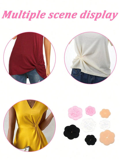 2pcs Women's Multi-Functional Clothing Buttons, Waistline Fastener Accessories For Short Sleeve Or Skirt Clothing