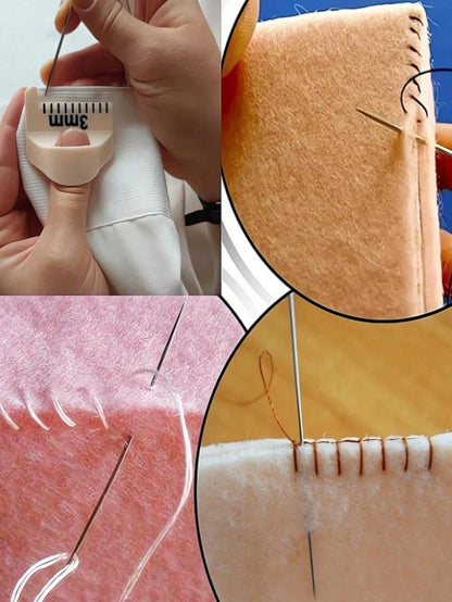 3/1pc Sewing Kit, Easy Sewing Tools - Durable Plastic Edge Stitching Seam Creaser Brand Tools, Suitable For Beginners And Elderly, Spacing 4mm And 3mm, Perfect For DIY Handcraft Projects, Sewing Acces