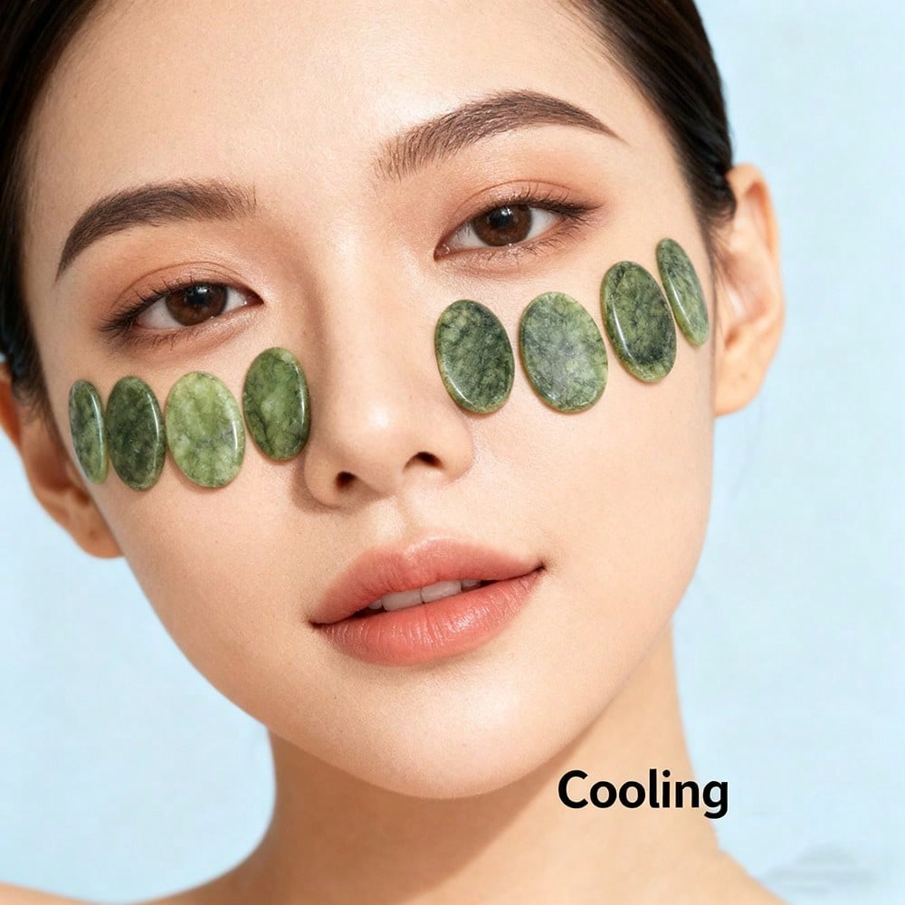 3/2/1pc Hot & Cold Eye Massage Pad, 3*4cm Pink And Green, Facial Skincare