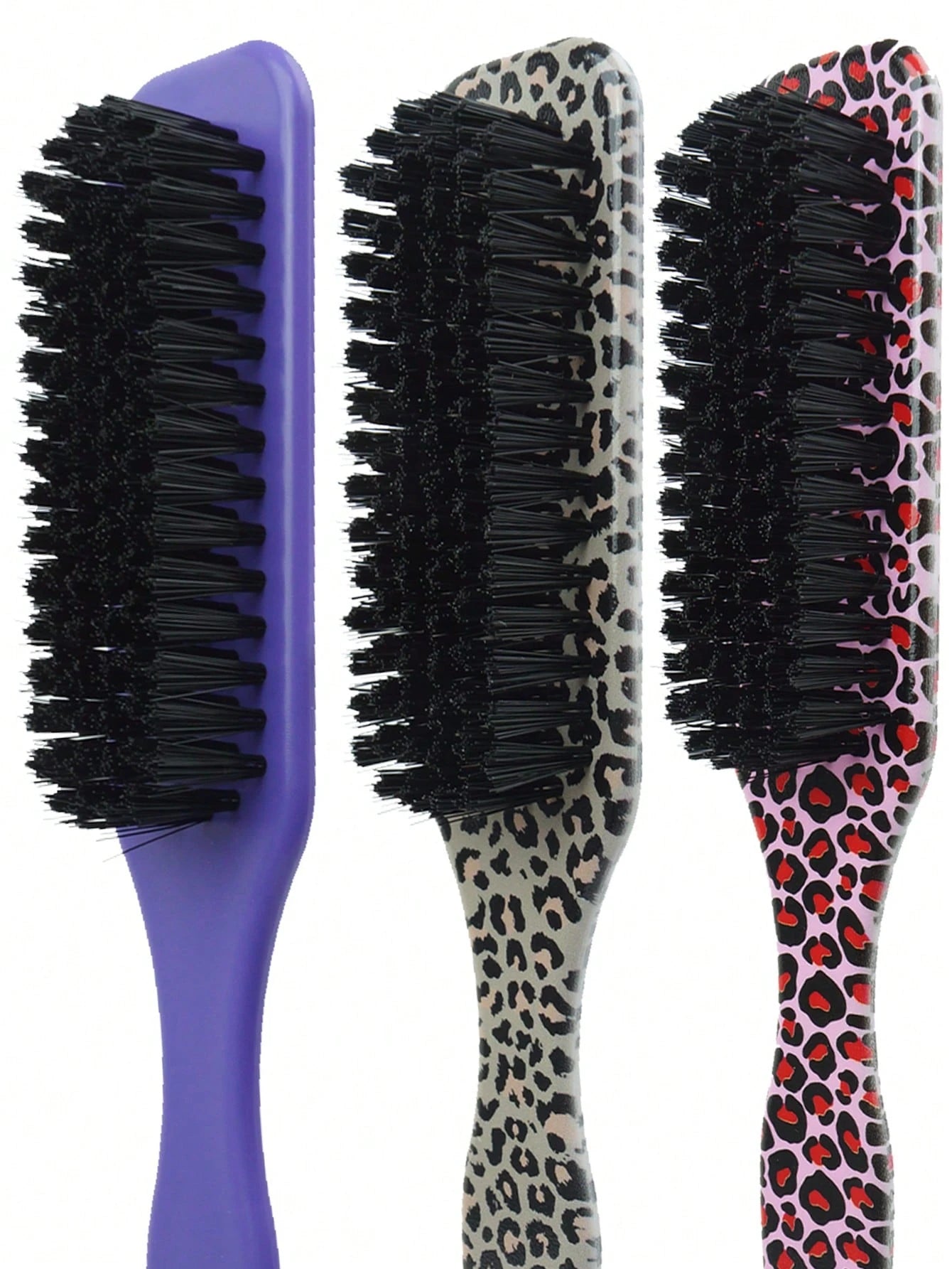 3/2/1pc Sharp Tailed Beard Brush, Men's Vintage Oil Head Styling Brush, Beard Brush, Slick Back Hair Brush For Sleek Ponytail Bun & Smoothing Baby Hairs, Edge Control- Backcombing & Teasing Hairbrush