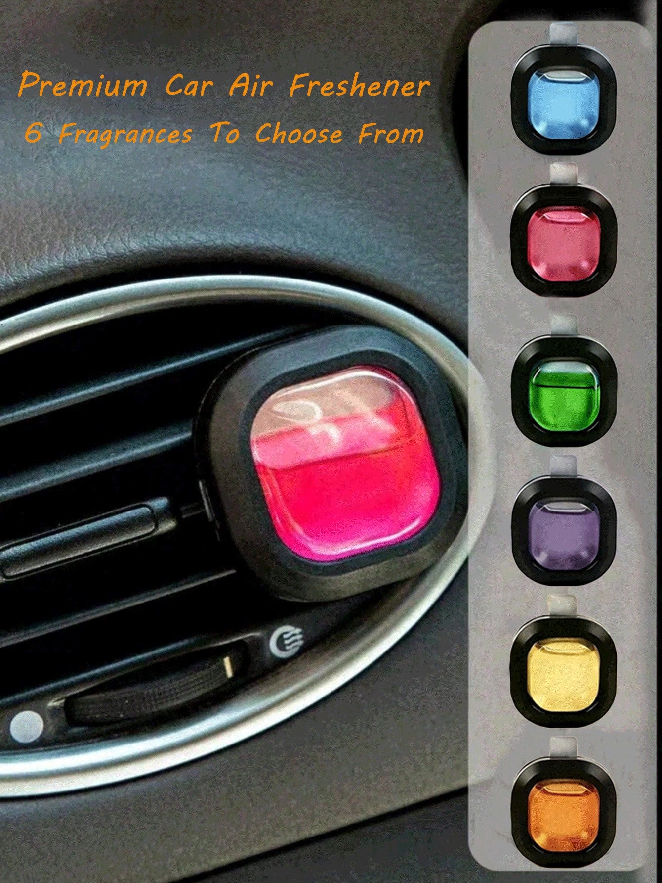 3/6pcs Portable Car Diffuser, Car Air Freshener, Keeps Car Interior Fresh, Aromatherapy, 5 Scent Options. Suitable For Birthday, New Year Gifts, Women, Home Decor, Men Gifts, Weddings