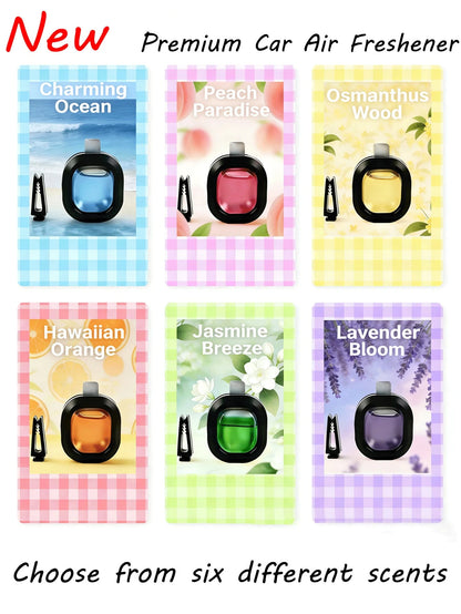 3/6pcs Portable Car Diffuser, Car Air Freshener, Keeps Car Interior Fresh, Aromatherapy, 5 Scent Options. Suitable For Birthday, New Year Gifts, Women, Home Decor, Men Gifts, Weddings