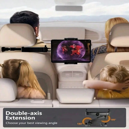 [3-In-1 Car Headrest Bracket]360-Degree Rotation Adjustable, Suitable For 4.7 To 11 Inches, Car Mobile Phone Accessories, Back Of The Head Extended 360° Rotating Mobile Phone Holder, Tablet Holder, Ca