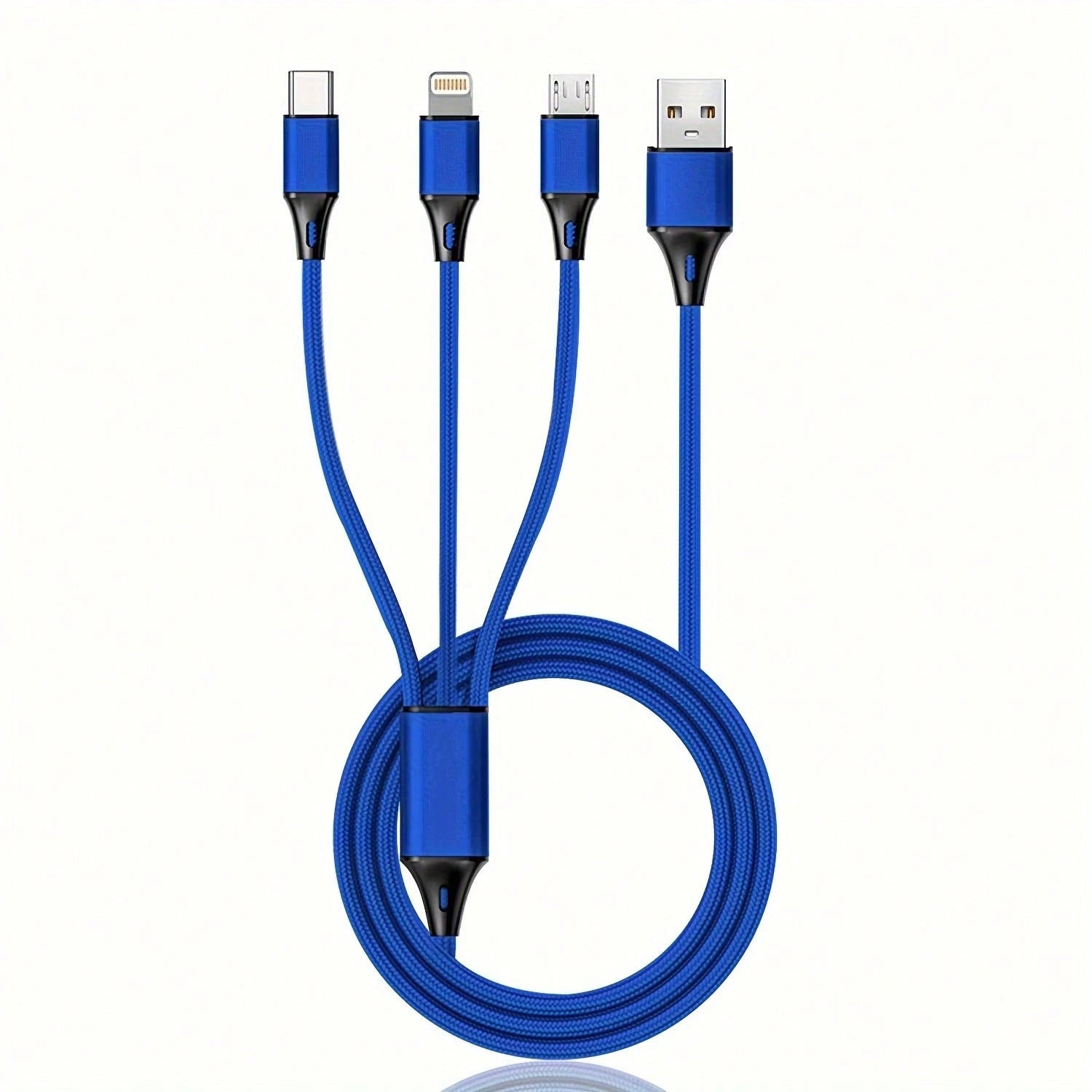 3-In-1 USB Charging Cable, Compatible With IPhone/Type-C/Micro USB Ports, Compatible With IPhone 14/13/12 Pro Max/Xs Max, Compatible With Android Phones, Cameras, MP3 Players And Other Devices, Univer