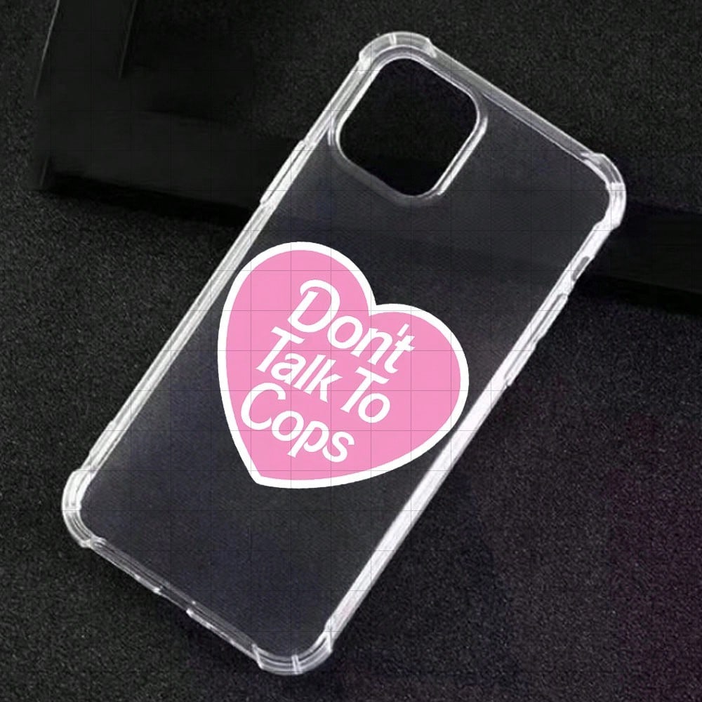 3-Inch "Don't Talk To Cops Vinyl Sticker – 'Don't Talk To Cops' Heart Design For Laptops, Notebooks, Water Bottles, Planners, Car Bumpers, And Toolboxes – Ideal For Activists, Students, Social Justice