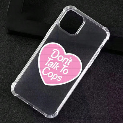 3-Inch "Don't Talk To Cops Vinyl Sticker – 'Don't Talk To Cops' Heart Design For Laptops, Notebooks, Water Bottles, Planners, Car Bumpers, And Toolboxes – Ideal For Activists, Students, Social Justice