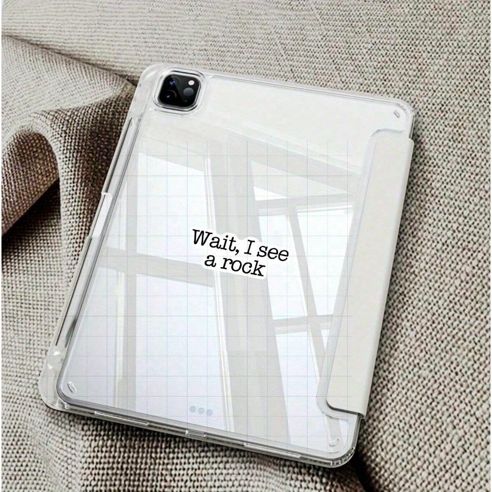 3-Inch "Wait, I See A Rock Sticker. Perfect For Adding ! Use It On Notebooks, Planners, And Casual Wear. Ideal For Nature Lovers, Students, And Anyone With A Playful Spirit. Categories: Humorous Stick
