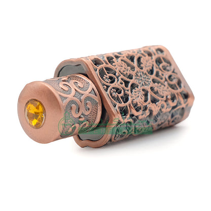 3 ml Arabesque Attar Perfume Bottle | Bronze Encased Glass Antiqued Dipstick Vial