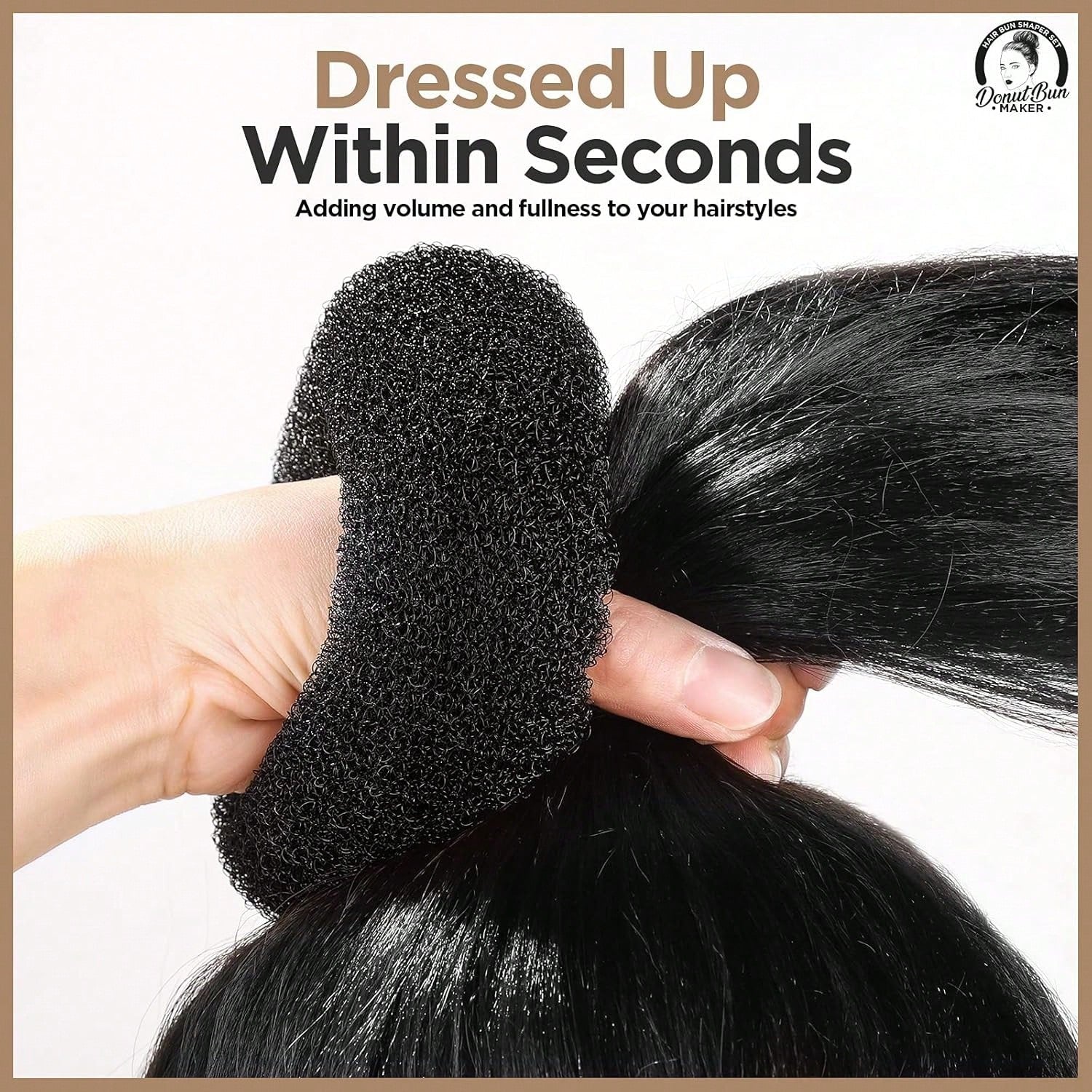 3 Packs Hair Donut Bun Maker Magic Foam Sponge Hair Styling Tool For Women's Easy DIY Large Bun Accessories