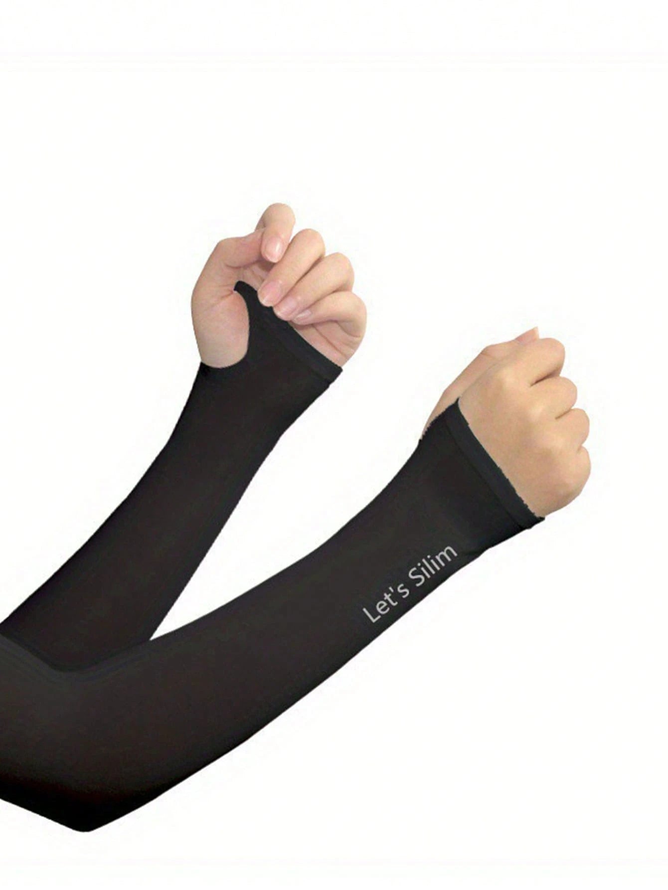 3 Pairs Ice Silk UV Protection Arm Sleeves, Unisex- Breathable With Thumb Hole, High Elasticity Sun Protection Arm Sleeves, Nylon Ice Silk Fabric, UV Protection, Suitable For Outdoor Activities, Cycl