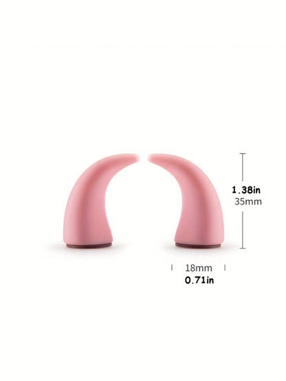 3 Pairs Mini ABS Plastic Adhesive Cute Creative Devil Horn Car Sticker Decoration Random Color For Dashboard Air Vent Vehicle Interior Auto Accessories Fun Novelty Gift For Car Owners