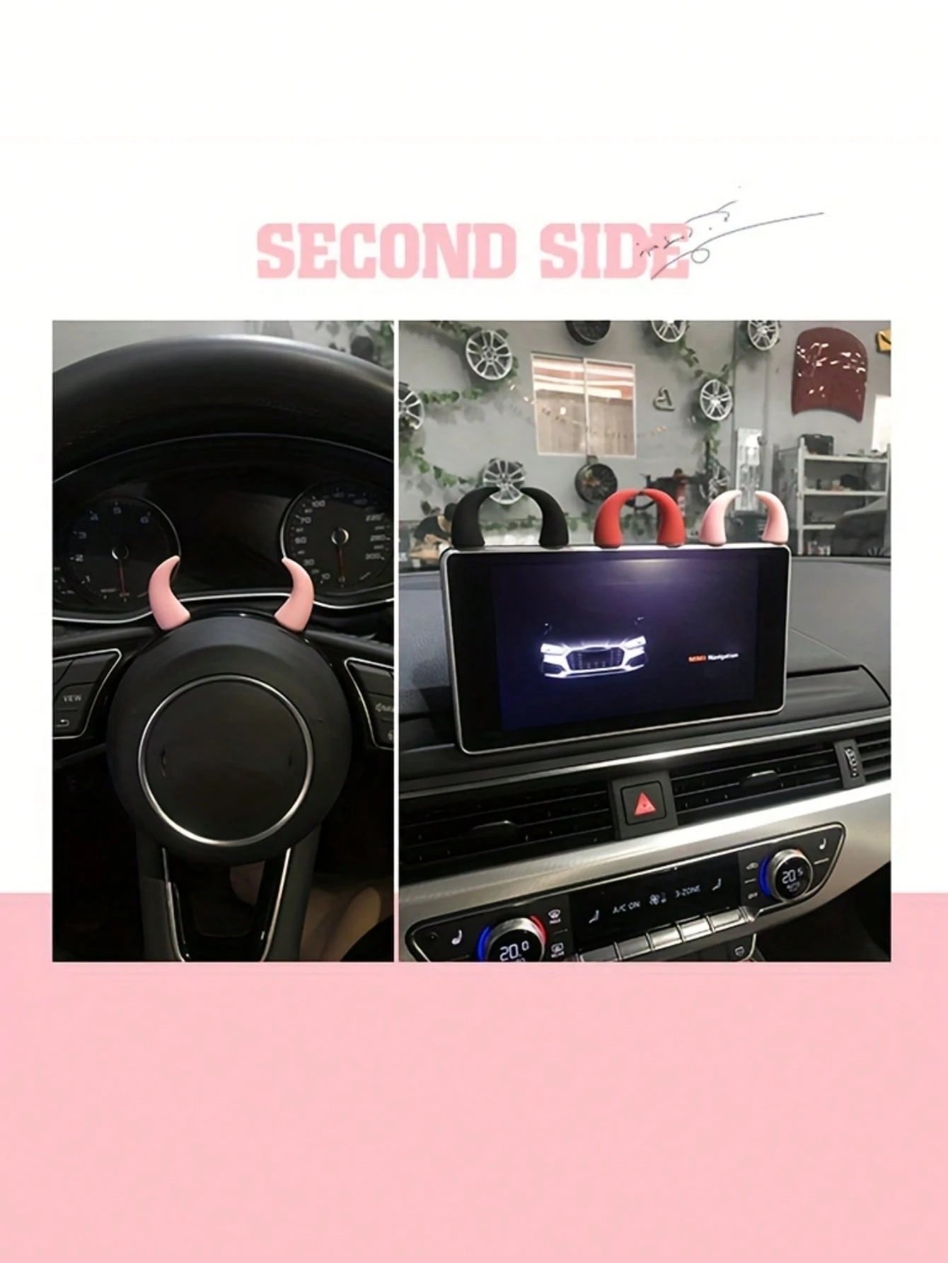 3 Pairs Mini ABS Plastic Adhesive Cute Creative Devil Horn Car Sticker Decoration Random Color For Dashboard Air Vent Vehicle Interior Auto Accessories Fun Novelty Gift For Car Owners