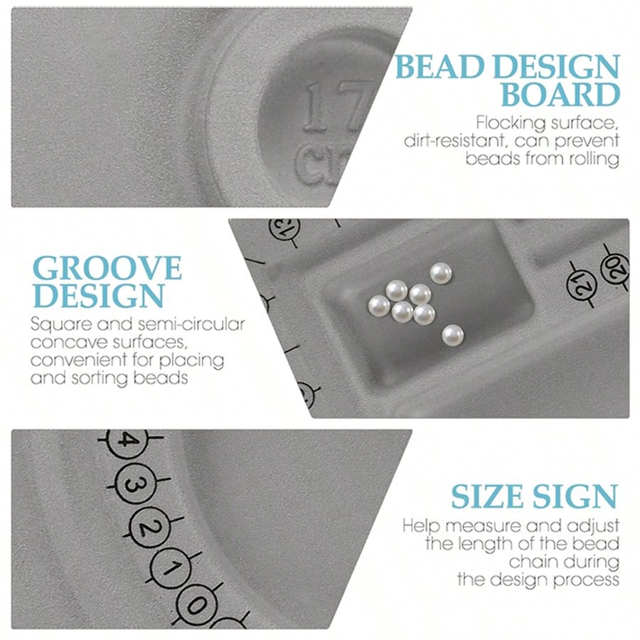 [3 Pcs Bead Tray] 1pc/2pcs/3pcs Bead Tray DIY Bead Design Plate, For Making Bracelets And Necklaces, Shaping Measurement DIY Tools