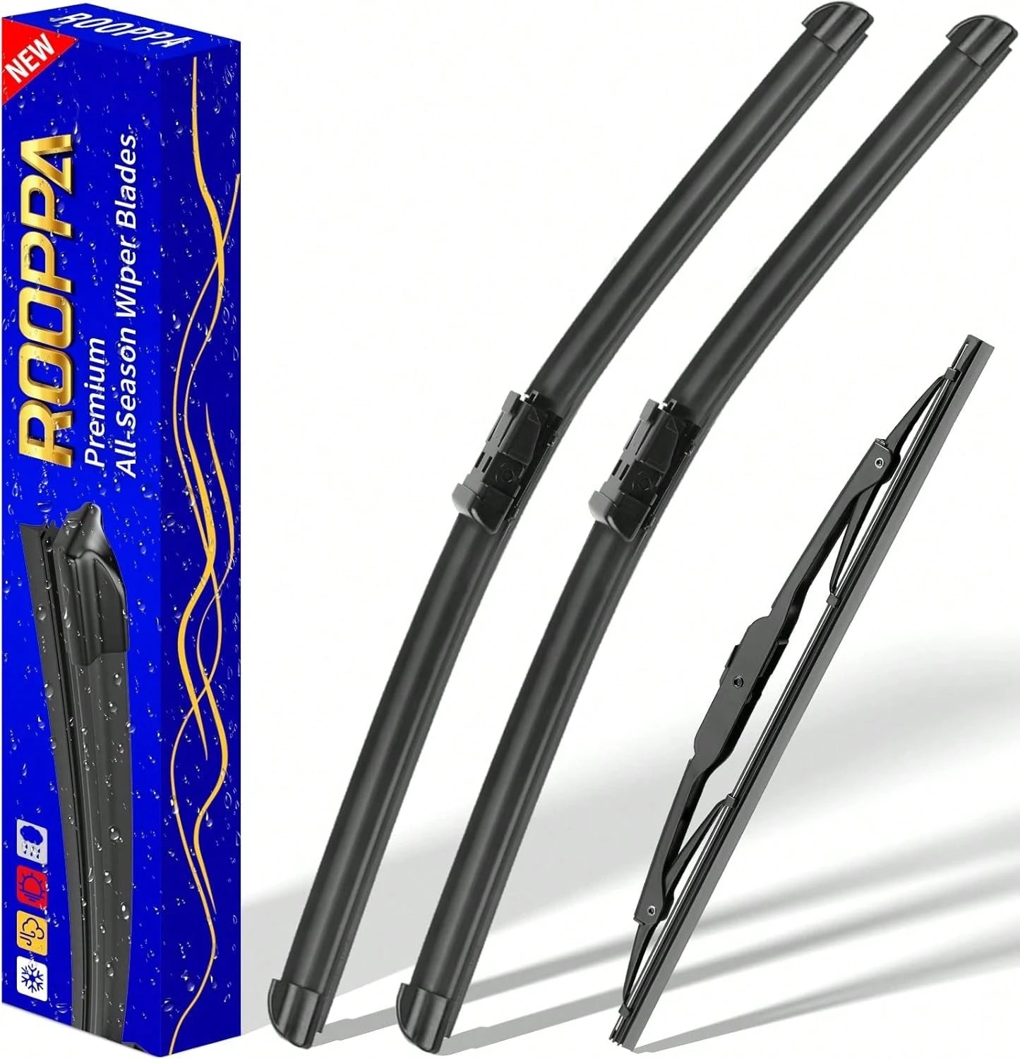 3 Wipers Replacement For 2010-2015 RX450h/2010-2015 RX350, Perfect Fit High-Performance Windshield Wiper Blades OEM Replacement 26"/22"/16" 3-Piece Set U/J Hook
