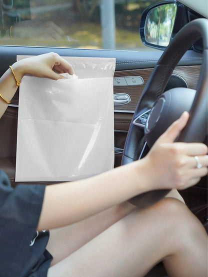 30/50pcs Easy Stick-On Disposable Car Trash Bag, Leakproof Vomit Bag, Beautiful Kitchen Storage Bag, Durable, Suitable For Cars, Kitchens, Bedrooms, Study Rooms, Travel, Camping, Office Spaces