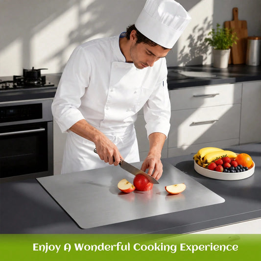 304 Stainless Steel Cutting Board Butcher Block Household Rolling Board Kitchen Supplies, Food Preparation, Meal Prep Tools, Modern Cutting Surface, Sleek Kitchen Tool, Rustresistant Material, Easy To